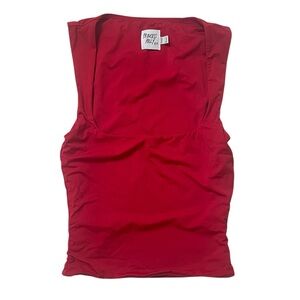 Princess Polly red square neck sleeveless top size 6